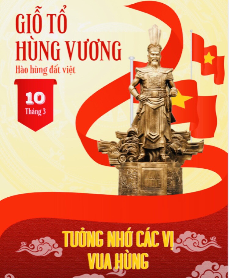 Tuyên truyền ngày Giỗ tổ Hùng Vương 10/3 năm Giáp Thìn 2024